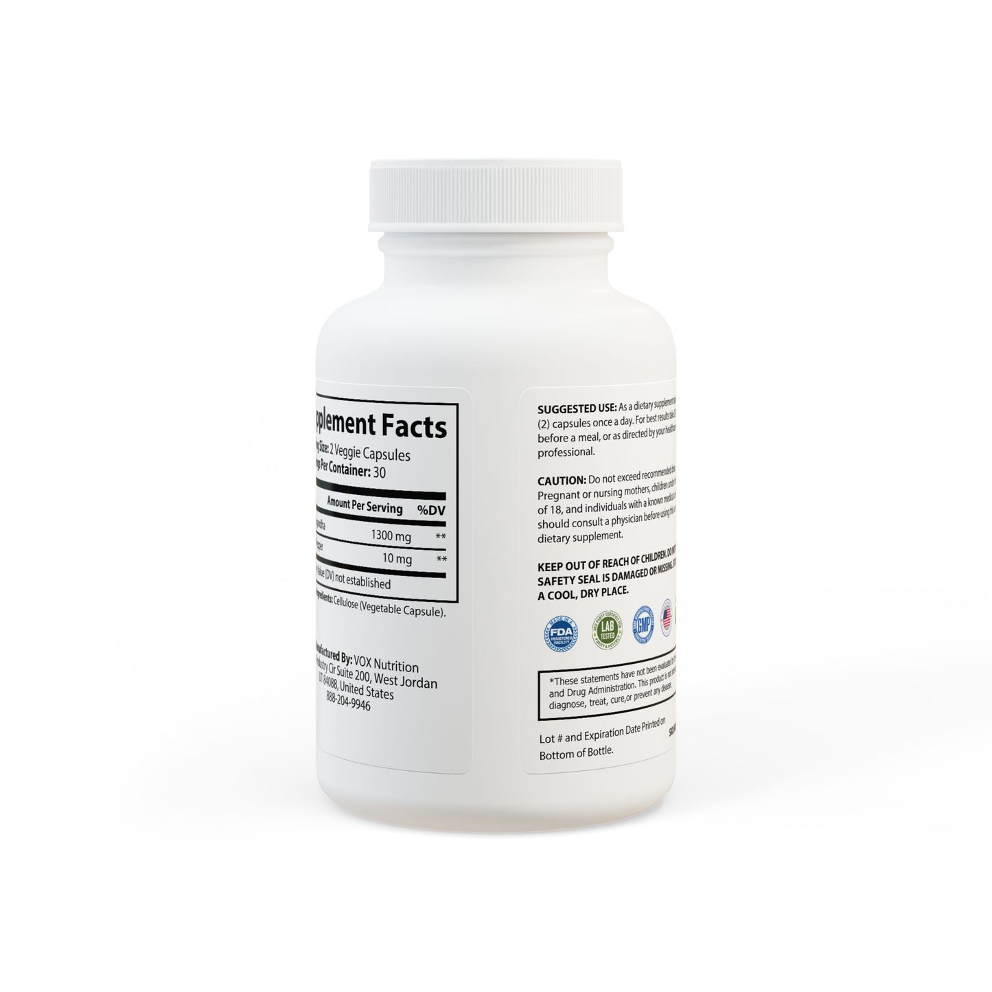 BLESS YOU - Ashwagandha and Black Pepper Supplement (60 capsules)