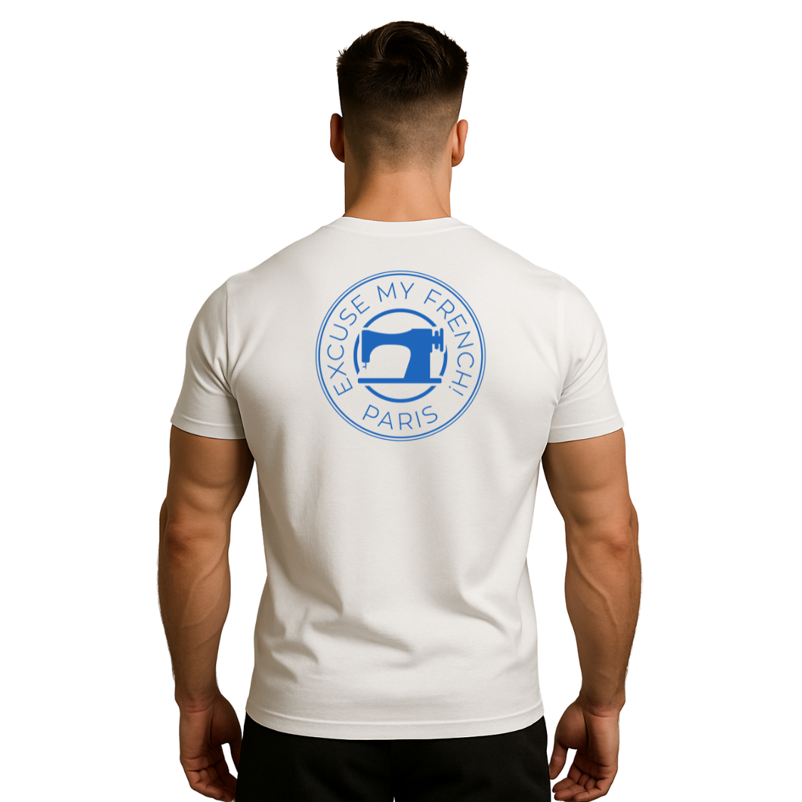 EXCUSE MY FRENCH! - Tee Shirt w/blue logo