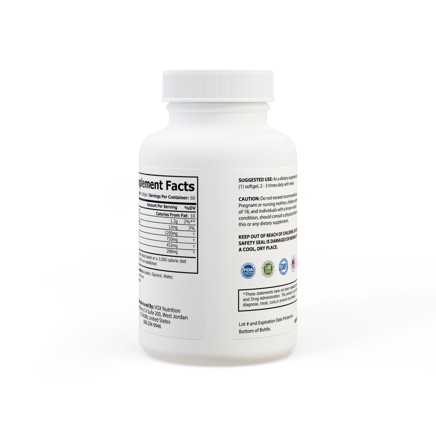 SOMETHING FISHY - Omega 3 Fish Oil Supplement (60 Softgels)