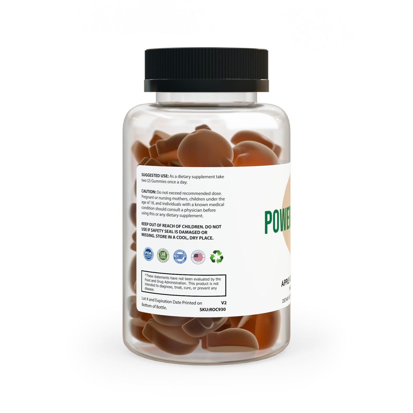 POWERBOTTOM - Apple Cider Vinegar Gummies (60 Gummies)